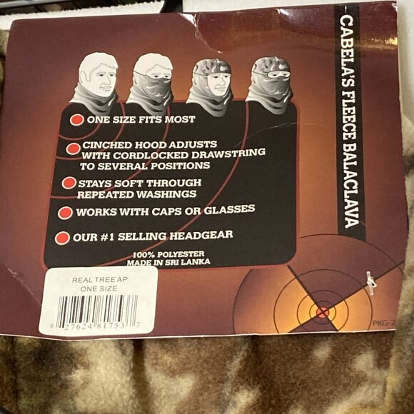 Cabelas Fleece Realtree AP Camo Balaclava 4-in-1 Headgear Hunting Fishing One Sz - Picture 7 of 10